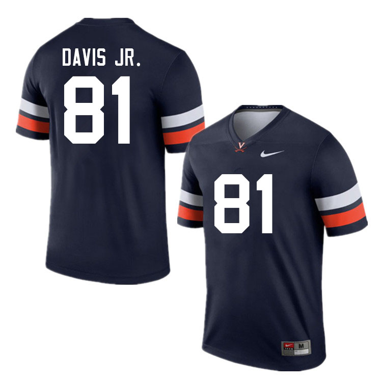 Men #81 Lavel Davis Jr. Virginia Cavaliers College Football Jerseys Sale-Navy